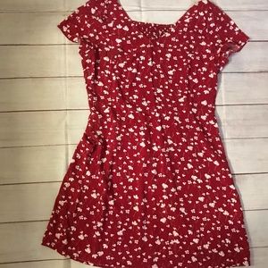 Old Navy Red and white smocked dress NWT